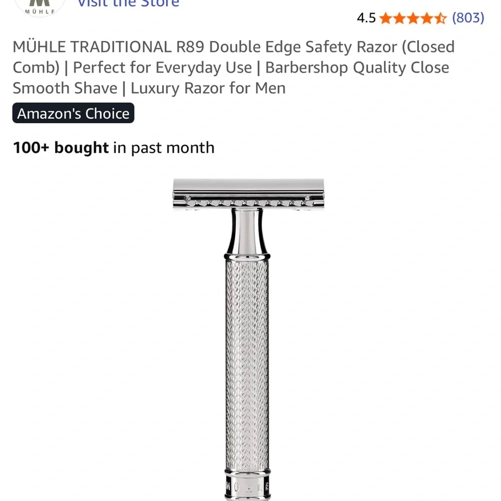 Muhle Chrome Safety Razor - Picture 5 of 14